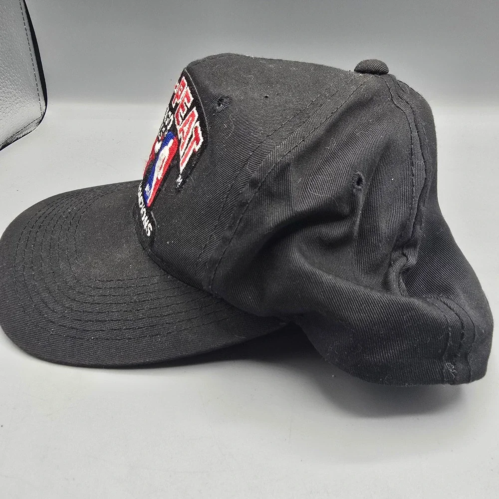 Vintage Chicago Bulls Three-Peat 91 92 93 World Champions Snapback Hat Black NBA